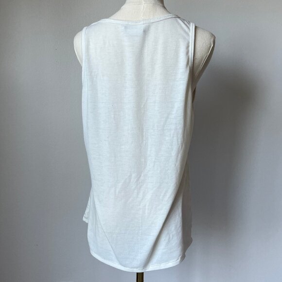 Richer Poorer White Scoop Tank - Picture 3 of 5